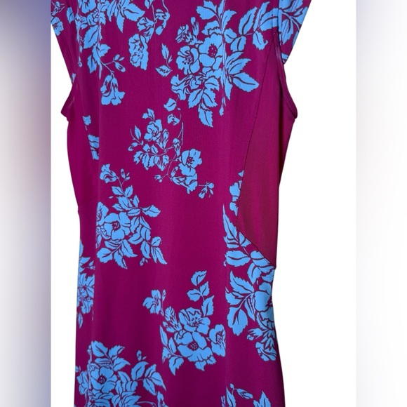 NEW Title Nine Sunbuster Rashguard Dress Magenta Floral Cap Sleeve UPF 50 Sz‎ M - Picture 5 of 10